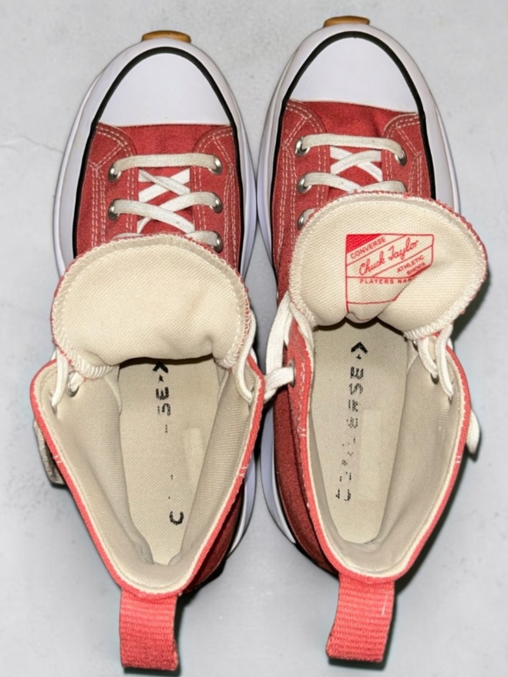Converse Run Star Hike Platform Rhubarb Pie High Top Sneakers - Picture 8 of 10